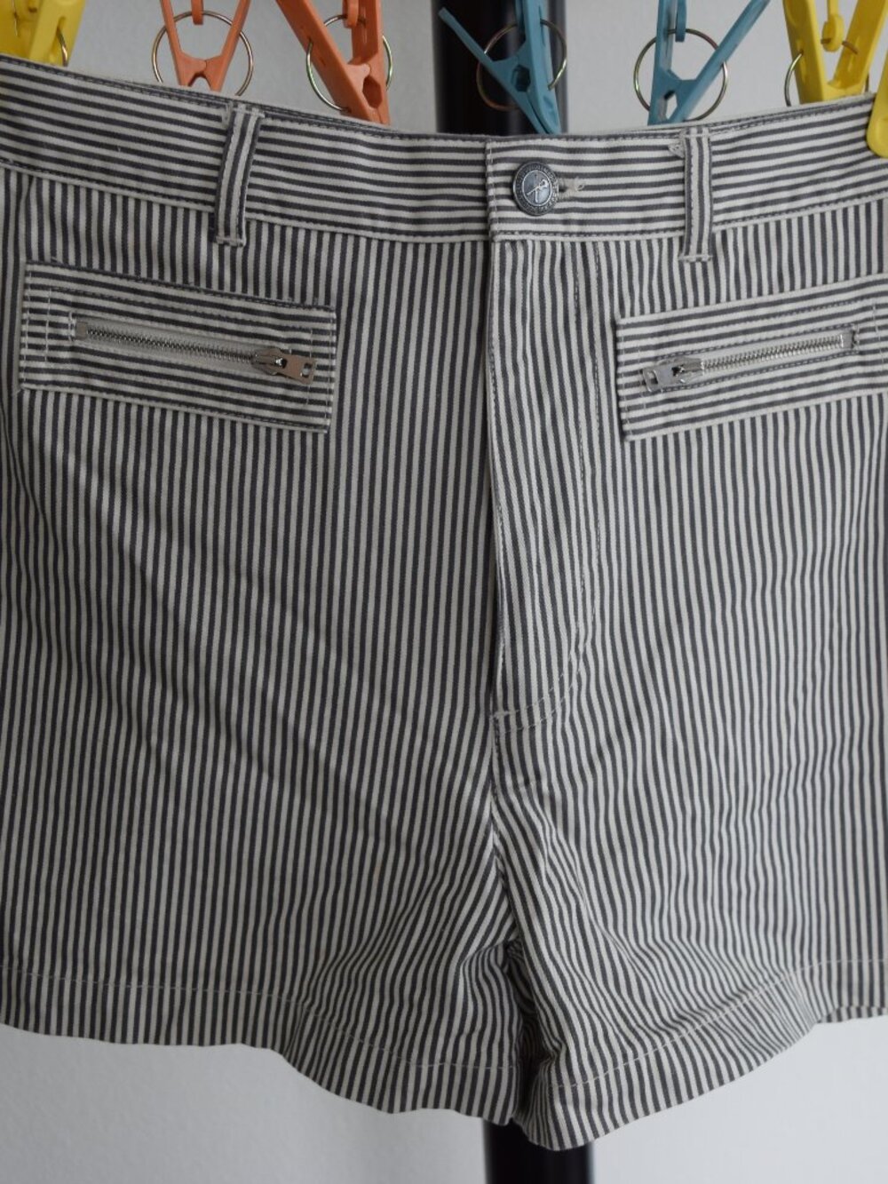 A.P.C. Rue Madame Paris Striped Shorts — Size 34
